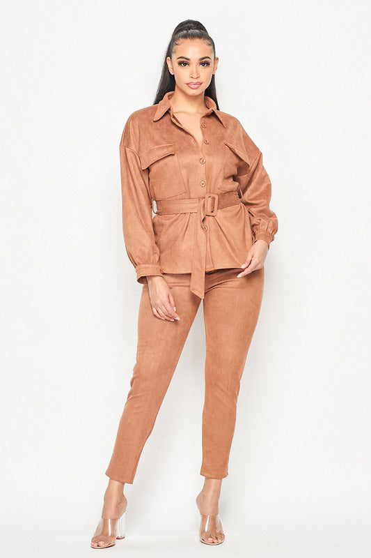 Softer than Suede Pants Set