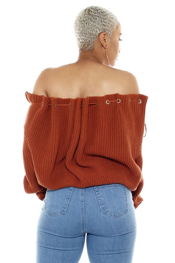 Pull You In Drawstring Sweater