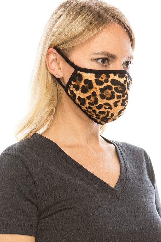Leopard Print Reusable Protective Mask