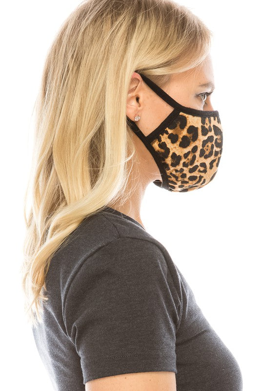Leopard Print Reusable Protective Mask