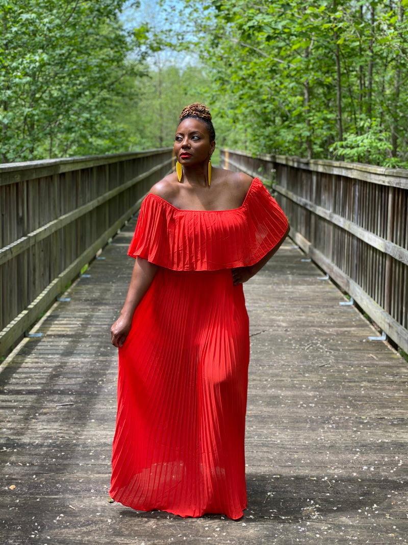 Spicy Off the Shoulder Maxi Dress