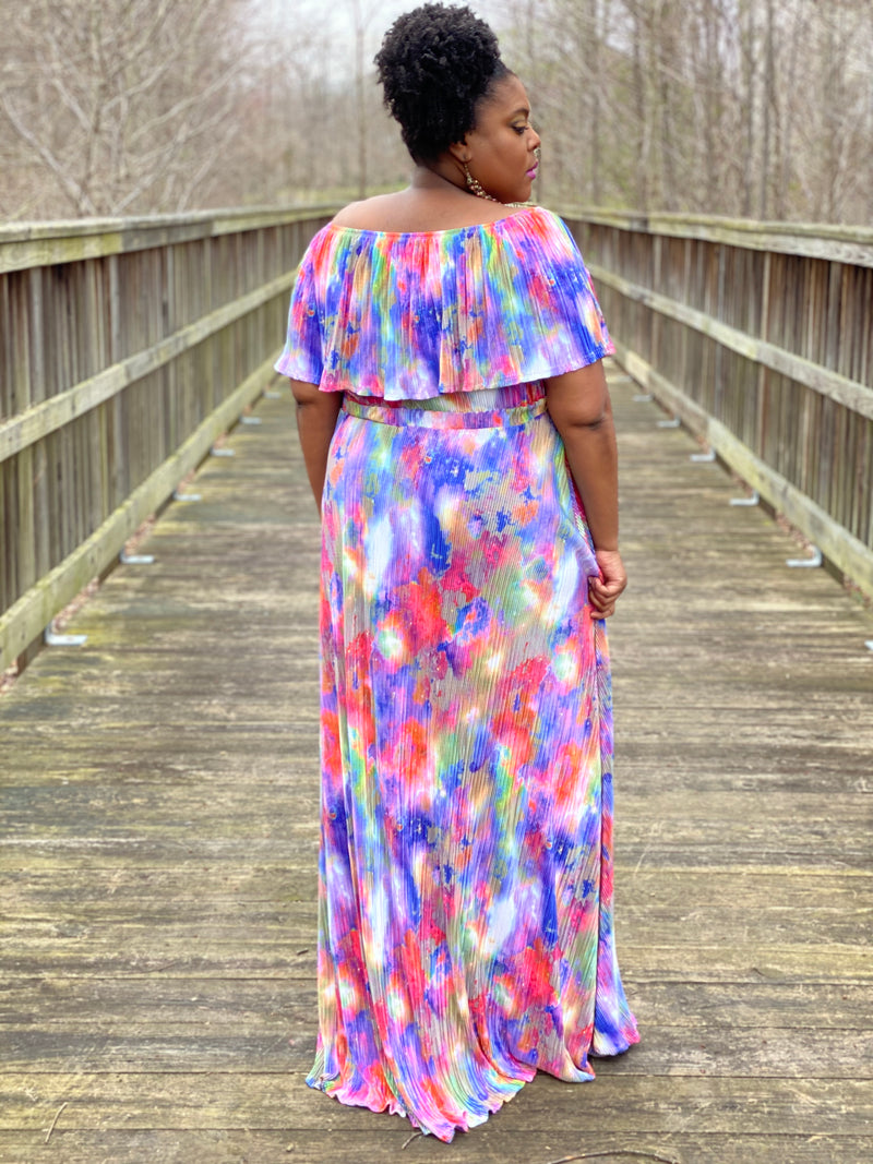 Color Dye Maxi Dress