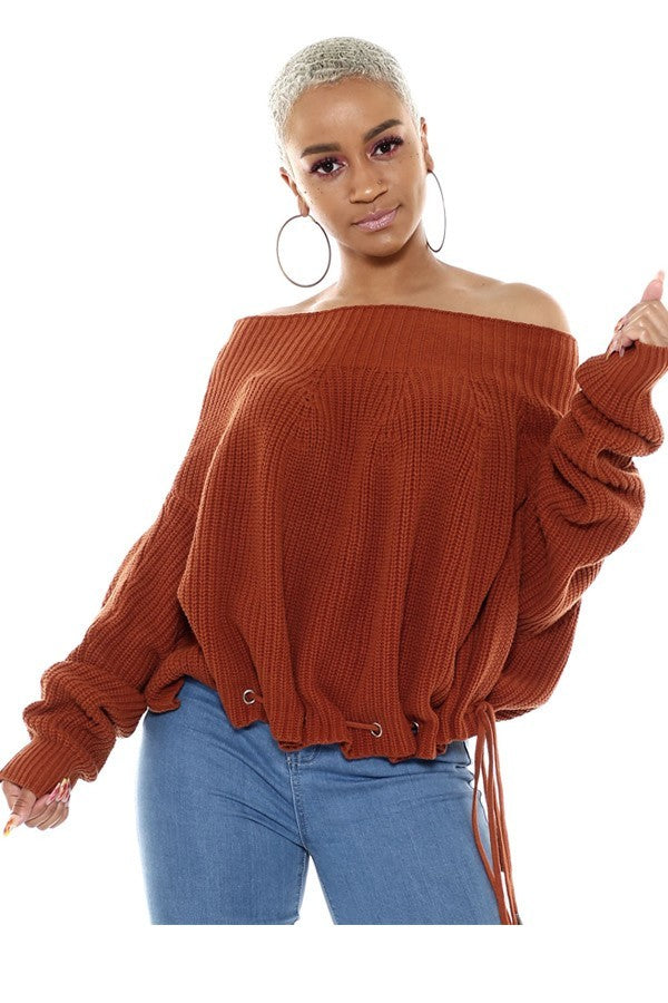 Pull You In Drawstring Sweater